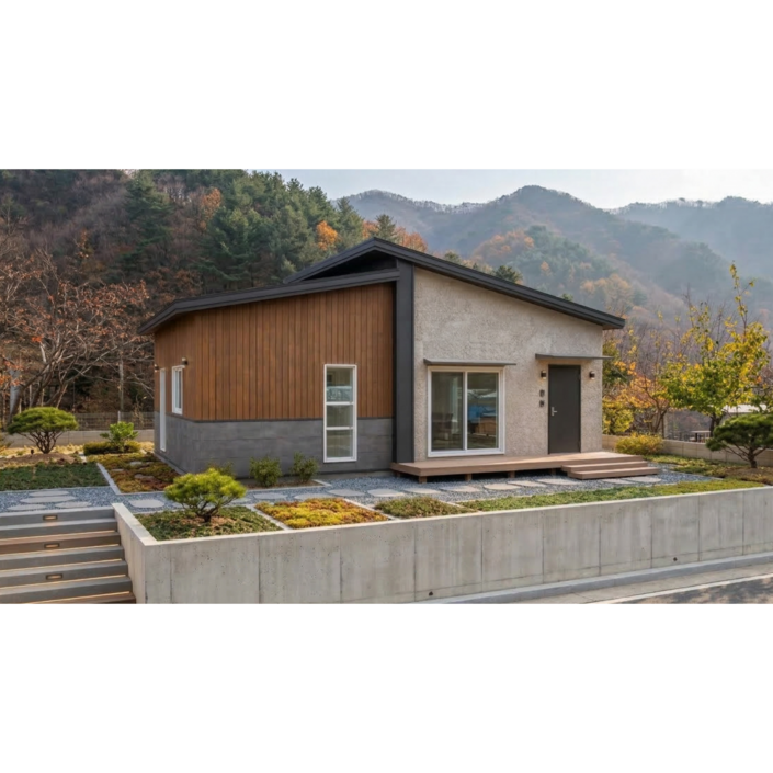 첨단디자인하우스 20평 모듈러주택 이동식주택 체류형쉼터 이동형주택 농막 쉼터 I AP03