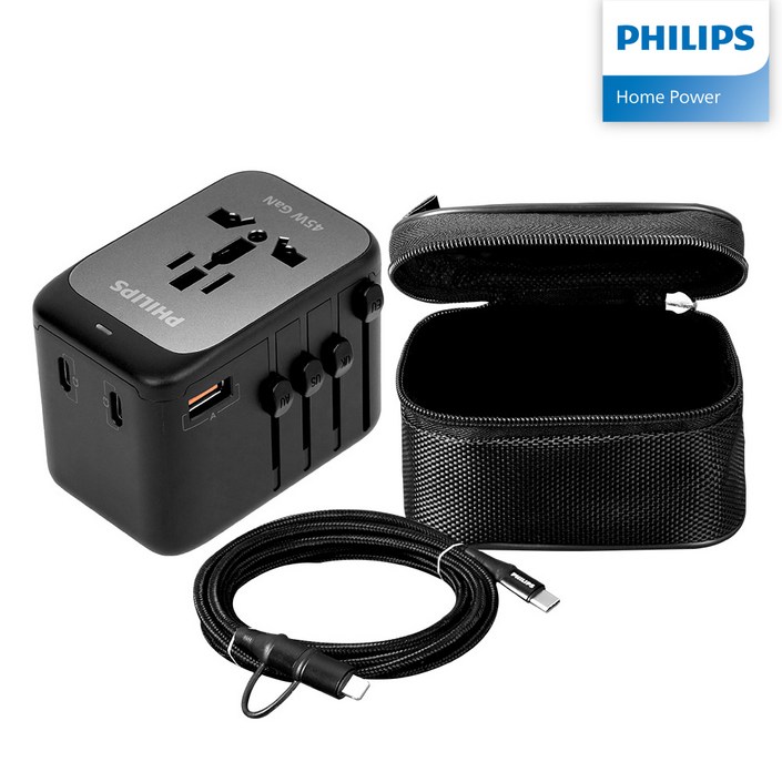필립스 해외 여행용 초고속 멀티 어댑터 CHP9002, 1개