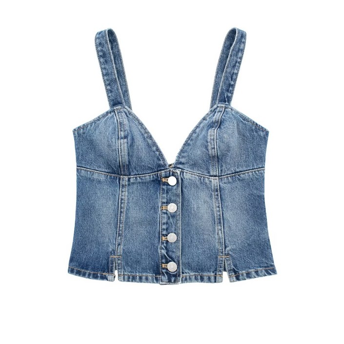 자라 여름 투피스 ZARA 청청패션 데님 뷔스티에 셋업 청셋업 봄 홀터넥 4365091