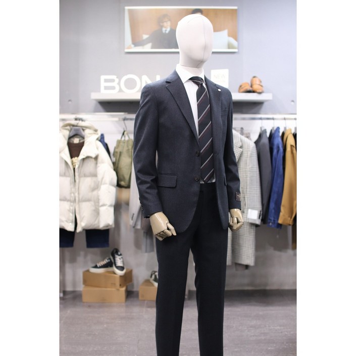 BON 정장 BN4WJ052GY 차콜그레이 울100 이태리 수입원단 수트
