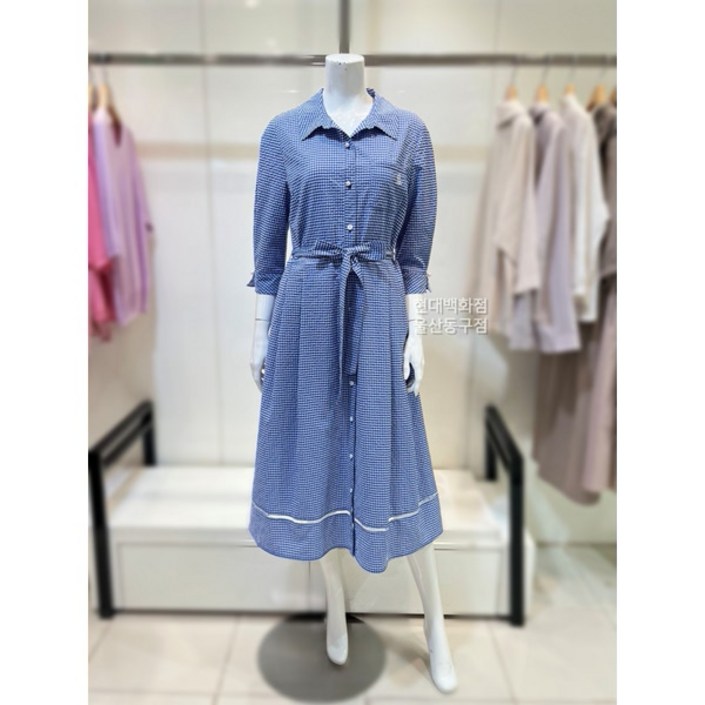 요하넥스 JH. 깅엄체크 플레어 원피스 Z5B5D106