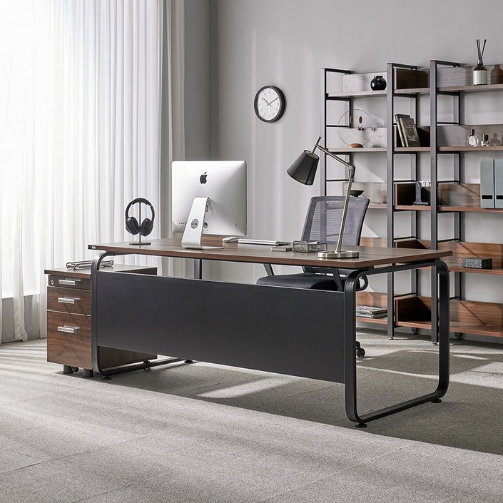 데임 A형 B형 LPM 25T책상 라이트월넛 컴퓨터책상 1200 1400 1600 1800