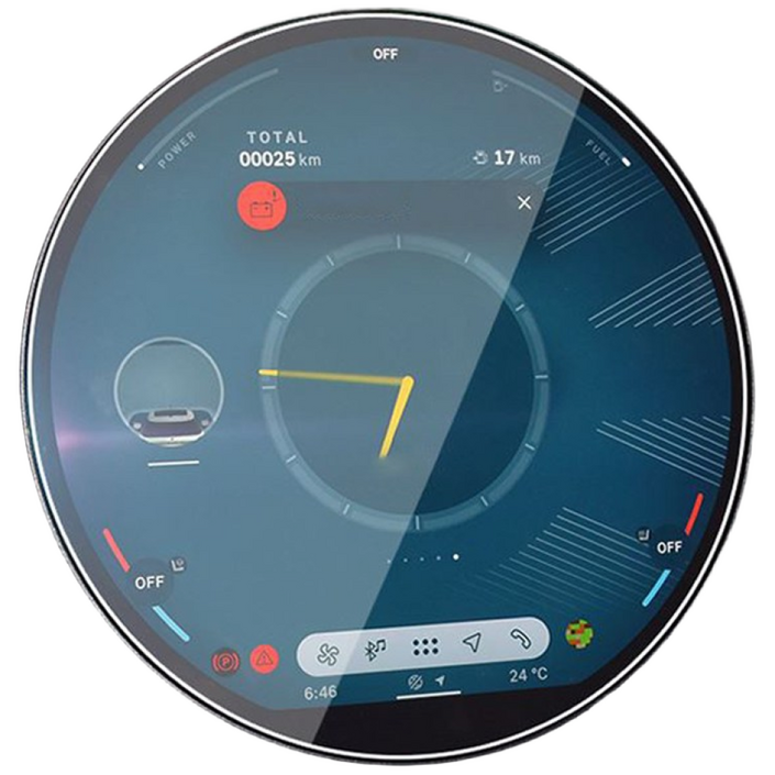 미니쿠퍼 4세대 컨트리맨 호환 강화필름 액정보호필름 지문 파손방지 원형 9.4인치 네비게이션 디스플레이 미니 일렉트릭 호환 00798