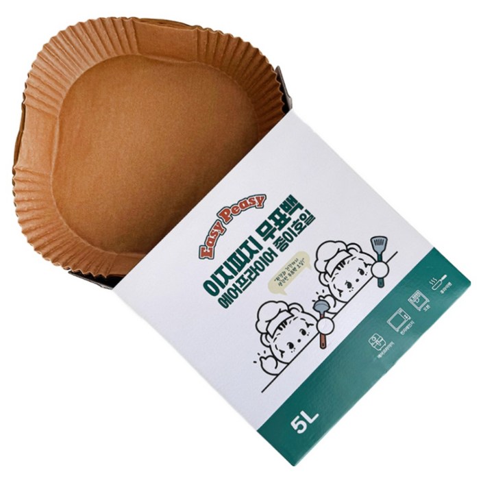 이지피지 무표백 에어프라이어 종이호일 박스형