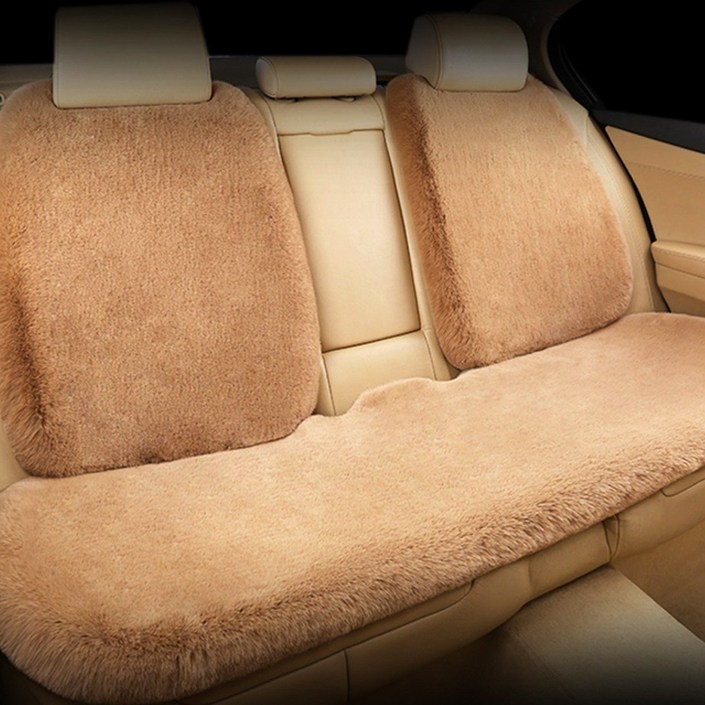벤비아 폭시니 털방석 뒷좌석 풀세트 봄 가을 겨울 자동차 방석 차량용 등커버 풀세트 귀여운방석 포근하고 따듯한 시트커버 00461, 1세트, B7새들브라운 뒤세트