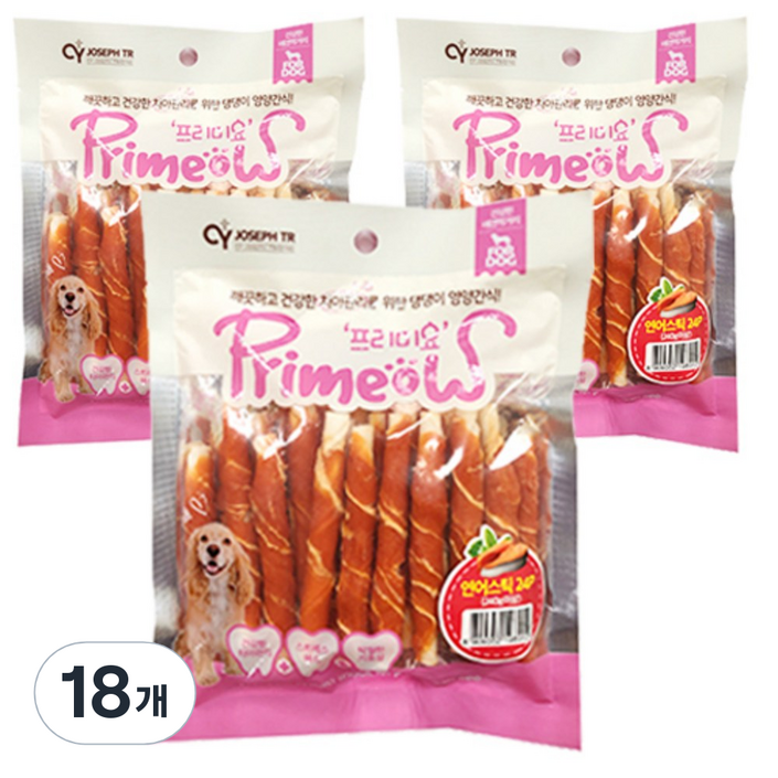 프리미요 스틱껌 24p, 연어, 240g, 18개