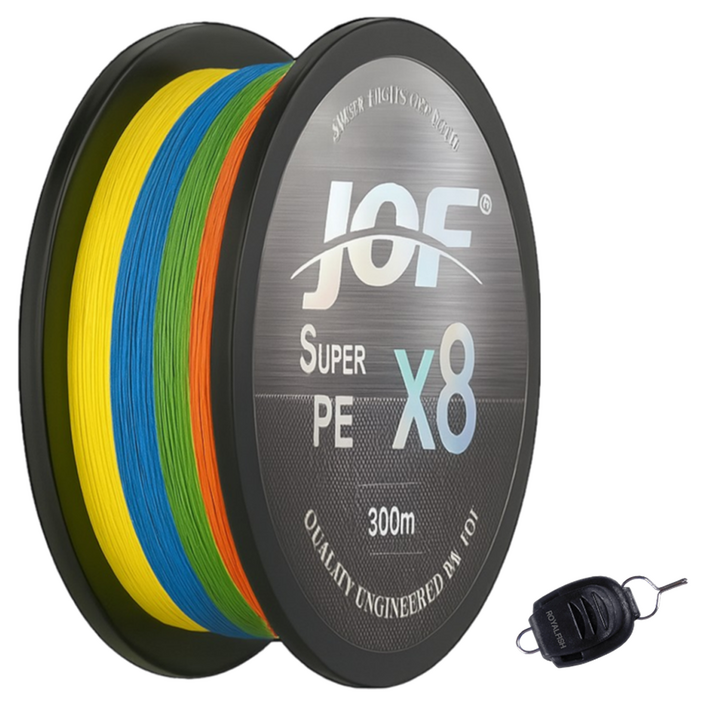 JOF SUPER PE X8 합사 낚시줄 300m+로얄피쉬 라인홀더