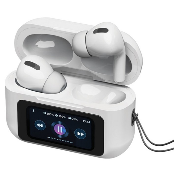 엑토 노이즈캔슬링 ANC 터치식 무선 블루투스 이어폰, TWS-23, 화이트, 화이트, TWS-23