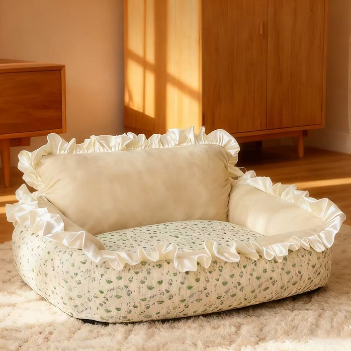 허니버블 반려동물 분리형 플라워 공주 방석 쿠션