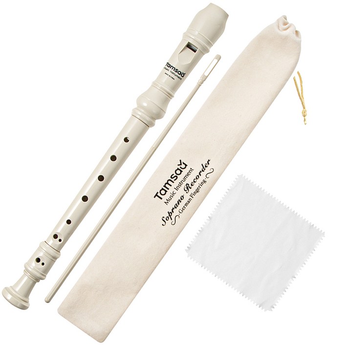 탐사 저먼식 소프라노 리코더 천케이스 악기천 소지봉 세트