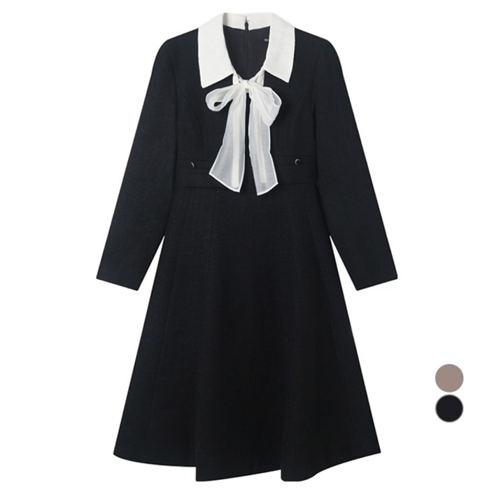 로엠 여성용 조직감 자켓형 롱 원피스