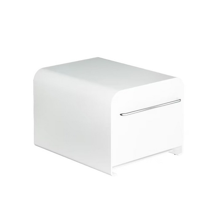 HK.sell 코니 라운드 철제 약정리대 컵수납 서랍형 정리함, 화이트