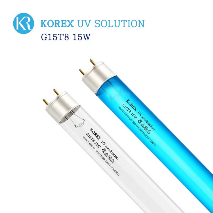 [단품] KOREX UV/ G15T8 15W, 자외선살균램프 UV, 살균램프 칫솔살균 컵살균, 1개