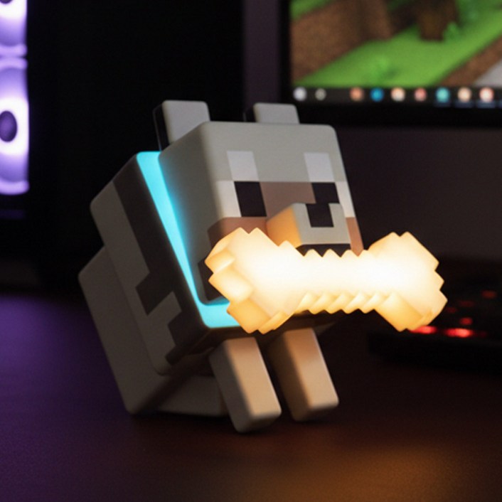 블레오 뼈다귀 늑대 강아지 무드등