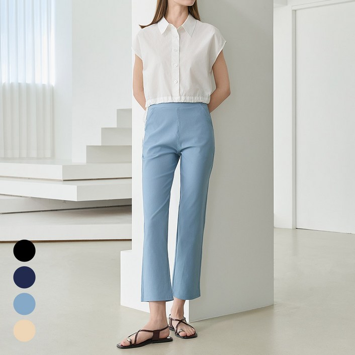 에버라스트 여자 밴딩 팬츠 릴렉스핏 슬랙스