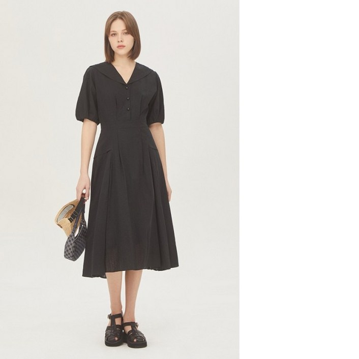 시슬리 SISLEY  볼륨 소매 플레어 원피스 SAOP85331
