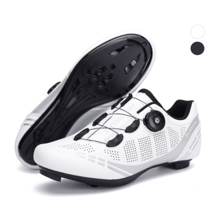 SUB22 자전거 경량 로드용 클릿슈즈 사이클 신발 고급형, 270, 화이트