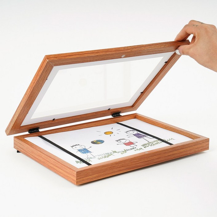 NEW아이픽키핑액자 그림보관액자 그림액자틀 A4사이즈 A3사이즈 8절사이즈 벽걸이액자 아이방꾸미기, NEW Black