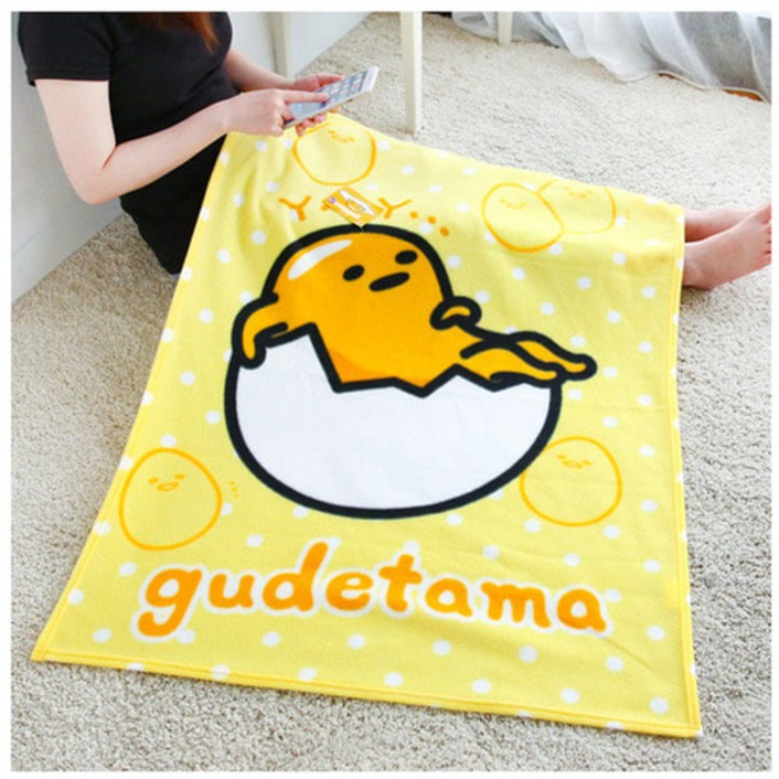 구데타마 정품 달걀 캐릭터 무릎담요 커플 야외 자동차