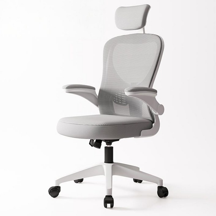 HOMEY NEST 자세교정 편한 공부 책상의자 사무용의자 허리 조절 가능 허리보호 의자 HN-OC018, 화이트