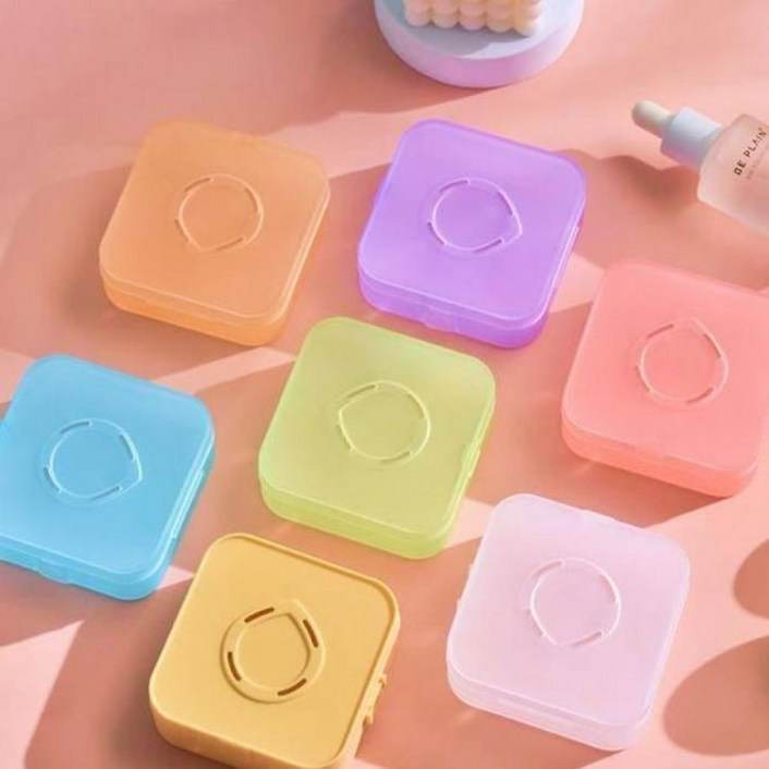 쿠션 퍼프 보관 케이스 파우더 퍼프통 다용도 보관함 분첩 작