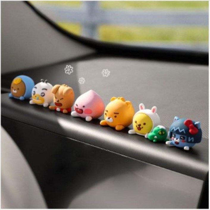 [당일배송] 귀여운 카카오프렌즈 차량용 장식품 인테리어 피규어 8종세트