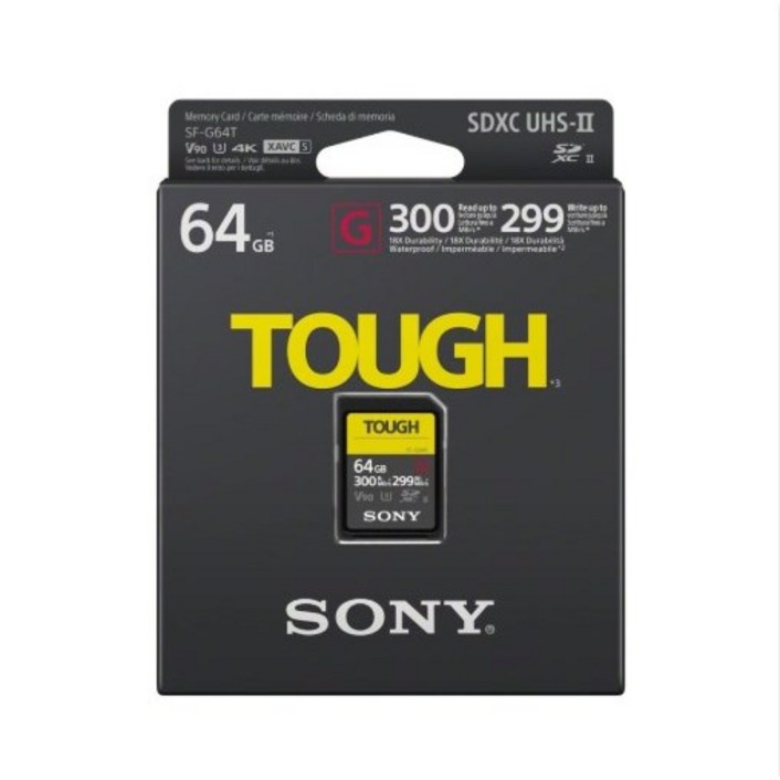 소니 SF-G64T TOUGH SDXC64G UHS-II U3 4K 전용 메모리카드