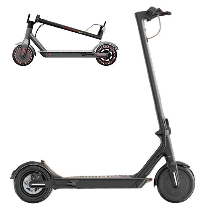 접이식 전동 퀵보드 폴딩 휴대 듀얼 브레이크 성인 킥보드 롱보드 두발 LED 배달, 화이트, 1개