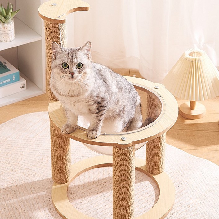 델라무드 고양이 간편 설치 미니 캣타워 해먹
