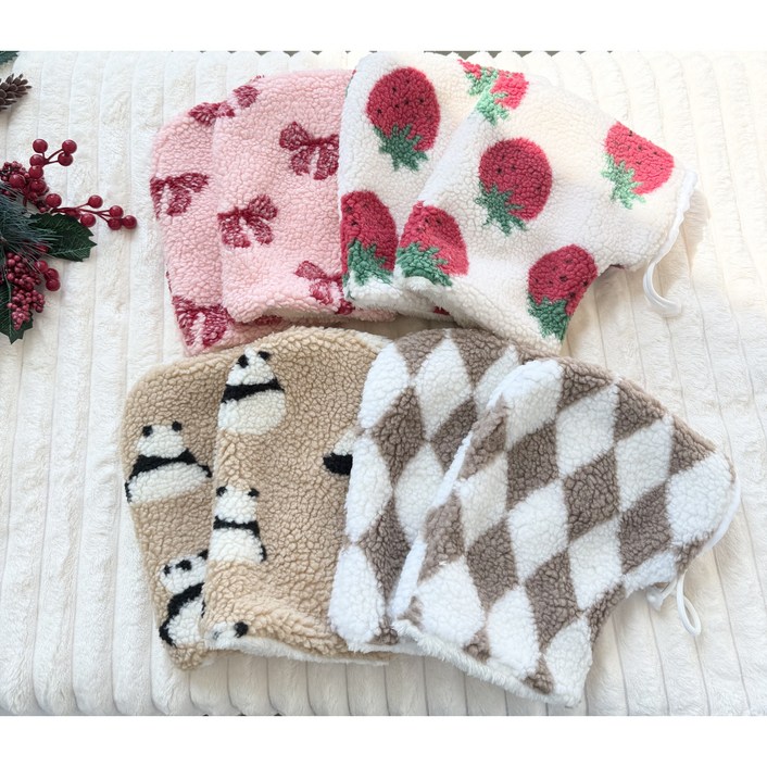 하와즈 따뜻 뽀글이 퍼안감 자전거 킥보드 핸드워머