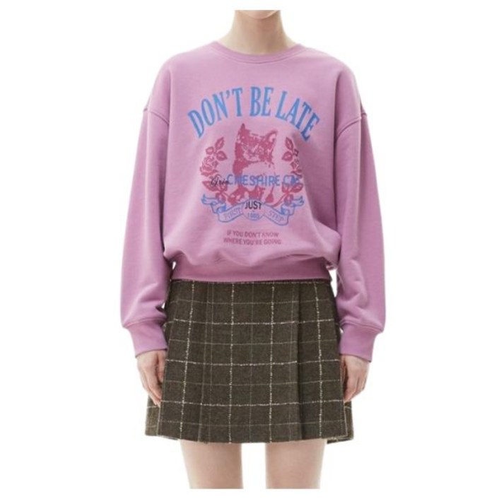 플라스틱아일랜드 고양이 맨투맨 티셔츠 PP4CL001 377244