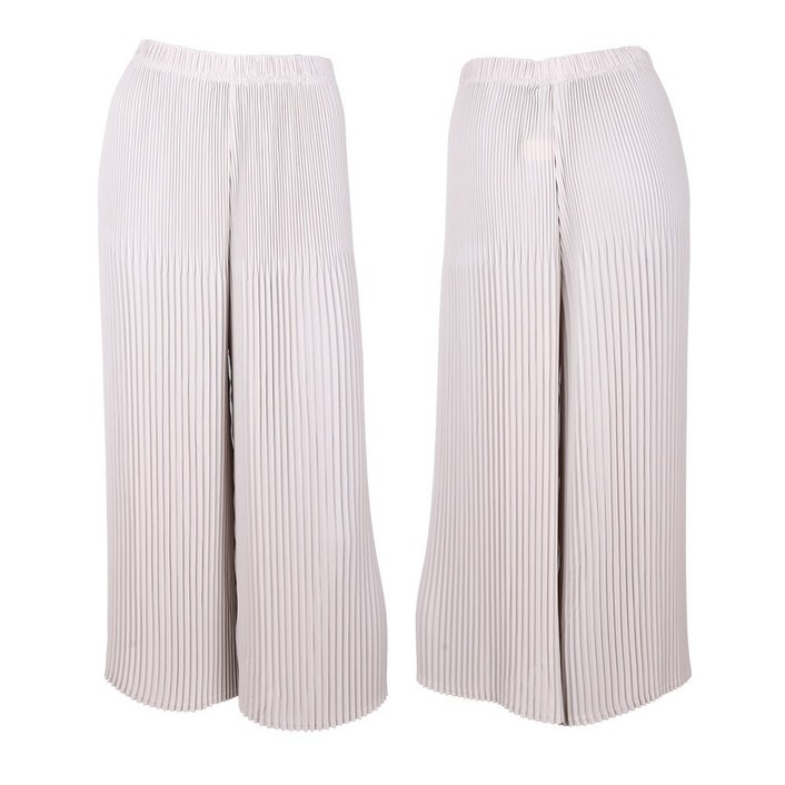 GTM 여성통플리츠바지 여자 스판 주름바지 시원한 데일리룩 나들이 하의 팬츠 프리사이즈