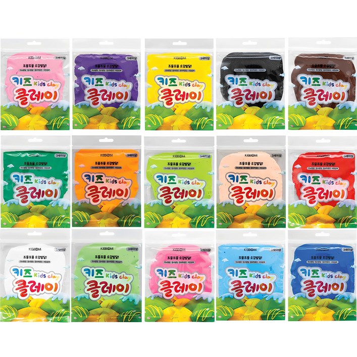 키즈클레이 50g, 15색 세트, 1개