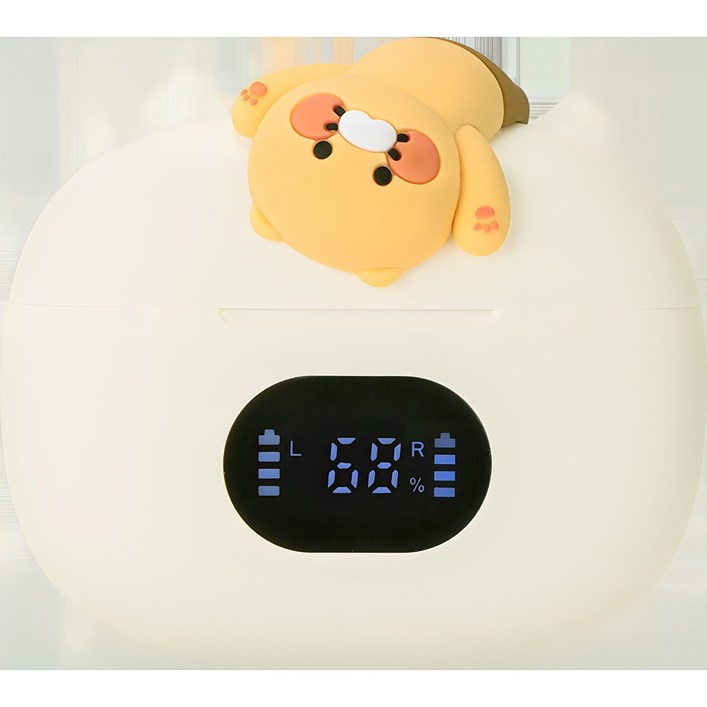 카카오프렌즈 TWS 블루투스이어폰, WI23TWS01, 베이지