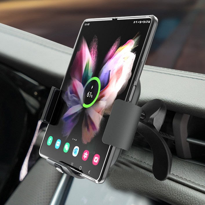 더존 Z폴드4 5 6 호환 차량용 고속 무선충전 핸드폰  거치대 TZC401