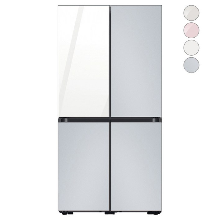 [색상선택형] 삼성전자 비스포크 4도어 프리스탠딩 냉장고 875L 방문설치 6400544572