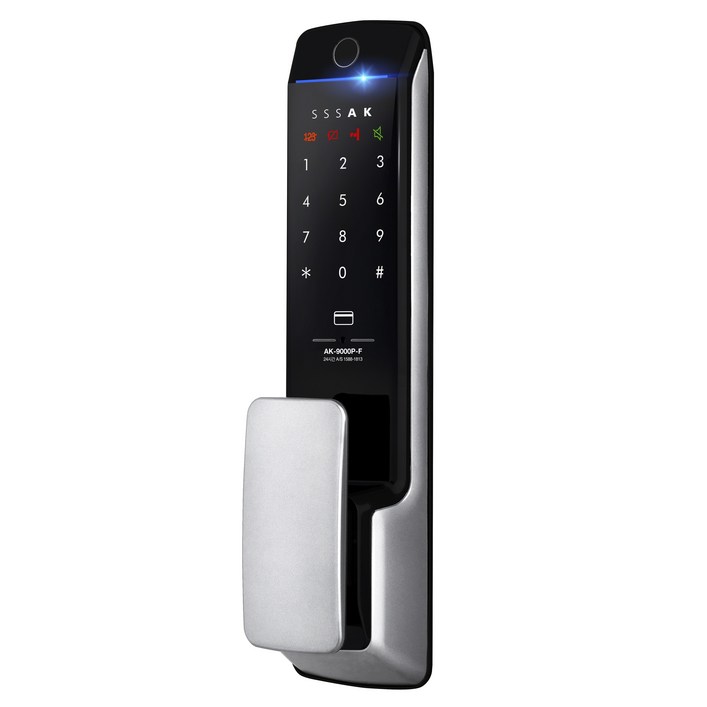 에버넷 무타공 롱 푸쉬풀 도어락 AK9000PF, AK9000PF, 고객직접설치