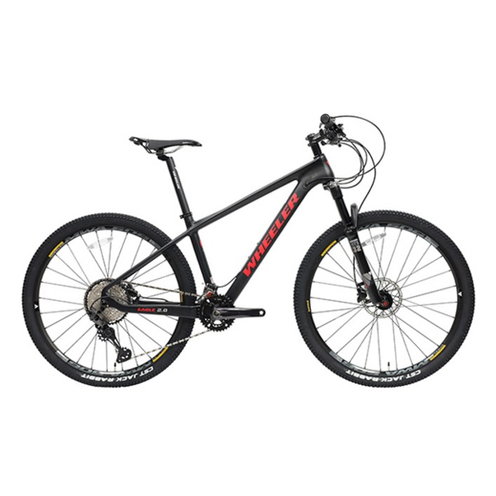 훨러코리아 이글2.0 시마노XT 24단 카본 MTB 자전거 미조립 27.5, 블랙  레드, 1개