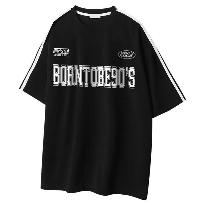 일루소 남성용 WD 링클프리 엠보 본투비90 소매 투라인 반팔 티셔츠