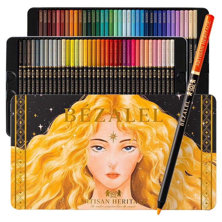 브살렐 네호라 틴케이스 전문가용 유성색연필, 1개, 72색