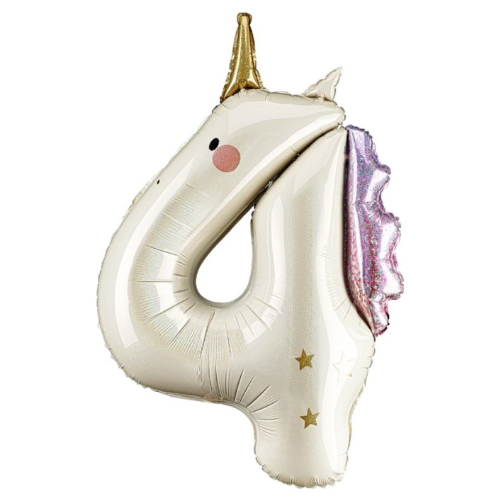 파티데코 유니콘 숫자 은박풍선 4