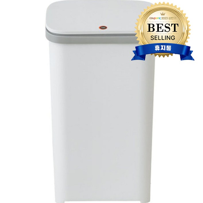 바람 릴리 원터치 휴지통 20L, 화이트, 1개 바람 릴리 원터치 휴지통 20L, 화이트, 1개