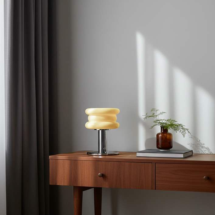 미드무드 마카롱 미니 무드 미드센츄리 인테리어 무선 단스탠드, 크림버터  실버