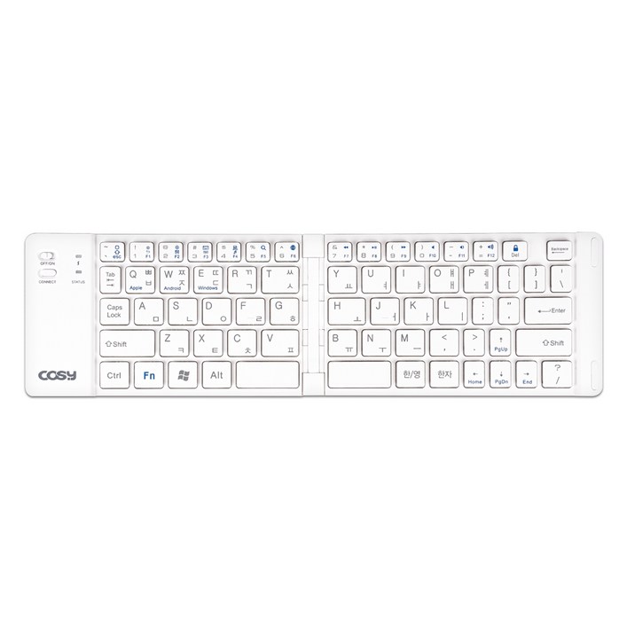 COSY 접이식 블루투스 키보드 KB3107BT, 실버, KB3107BT, 접이식