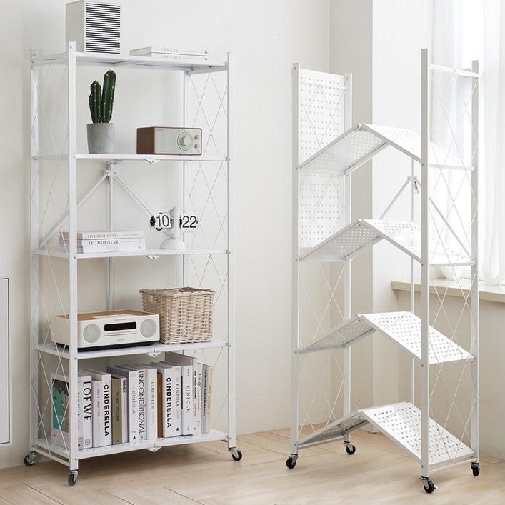 코멧 원터치 접이식 다용도 이동식 선반