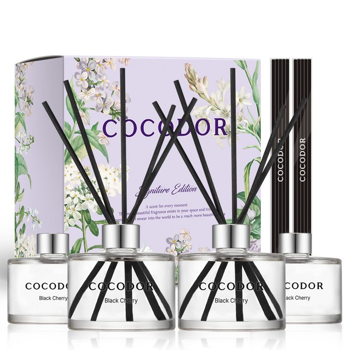 코코도르 퍼퓸 디퓨저, 블랙체리, 200ml, 4개