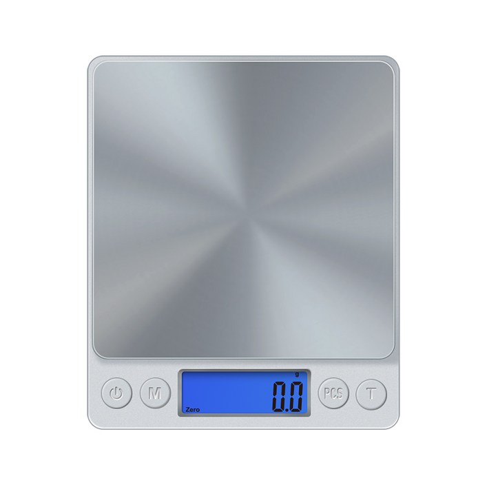 홈플래닛 미니 디지털 정밀 주방저울, 실버, DS03SMST, 1kg