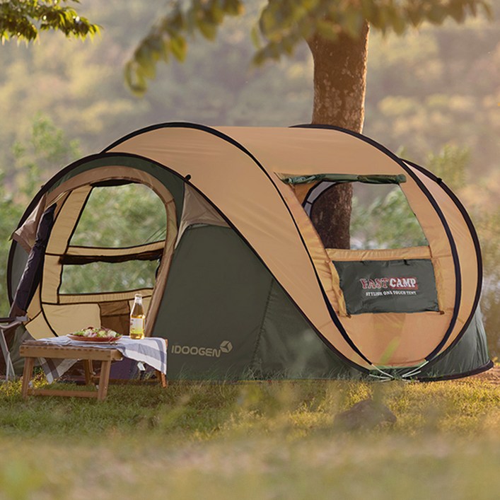 패스트캠프 메가5 원터치 텐트, 브라운, 5인용 - 쇼핑앤샵