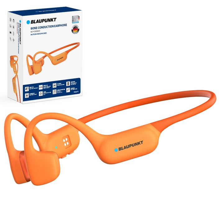 블라우풍트 Ai ENC 블루핏 본 프로 러닝 골전도 이어폰, 오렌지, BLPOE692O