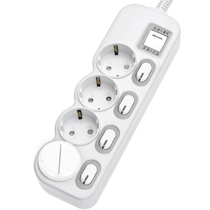 에코파워탭 LED 메인 개별 과부하차단 멀티탭 4구 EPM-L304SS + 안전커버 랜덤발송, 1개, 1.5m